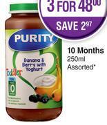 Dis-Chem Purity 10 months assorted- for 1 x 250ml offer