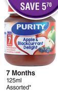 Dis-Chem Purity 7 months assorted- for 1 x 125ml offer