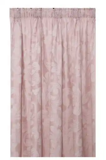 Puff printed damask lined curtain l218xw230cm