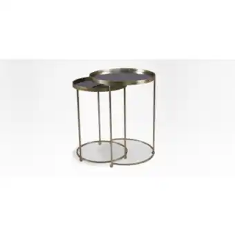 Coricraft Chinnu nested lamp tables (brass) offer