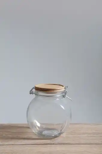 Sheet Street Medium bamboo glass canister offer