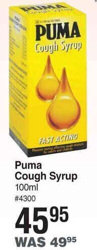 Dis-Chem Puma Cough Syrup 100ml offer