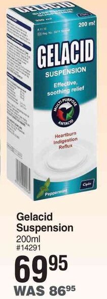 Dis-Chem Gelacid Suspension 200ml offer