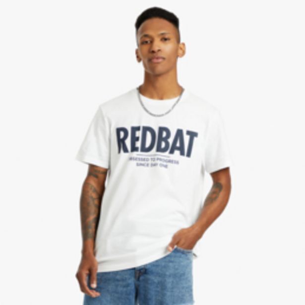 Redbat men's white tshirt offer at Sportscene