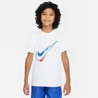 Totalsports Boys nike swoosh white/blue tee offer