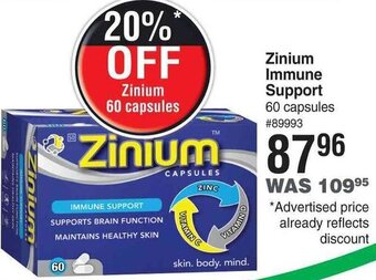 Dis-Chem Zinium Immune Support 60 Support offer