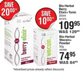 Dis-Chem Bio-Herbal Berry Elixir+ Tonic 200ml offer