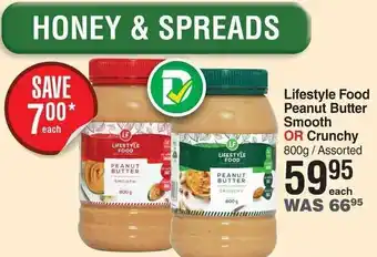 Dis-Chem Lifestyle Food Peanut Butter Smooth or Crunchy 800g/Assorted offer