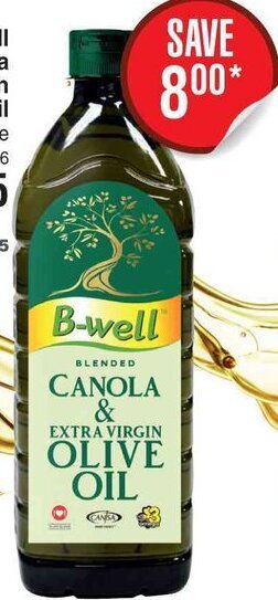 Dis-Chem B-Well Blended Canola & Extra Virgin Olive Oil 1L offer