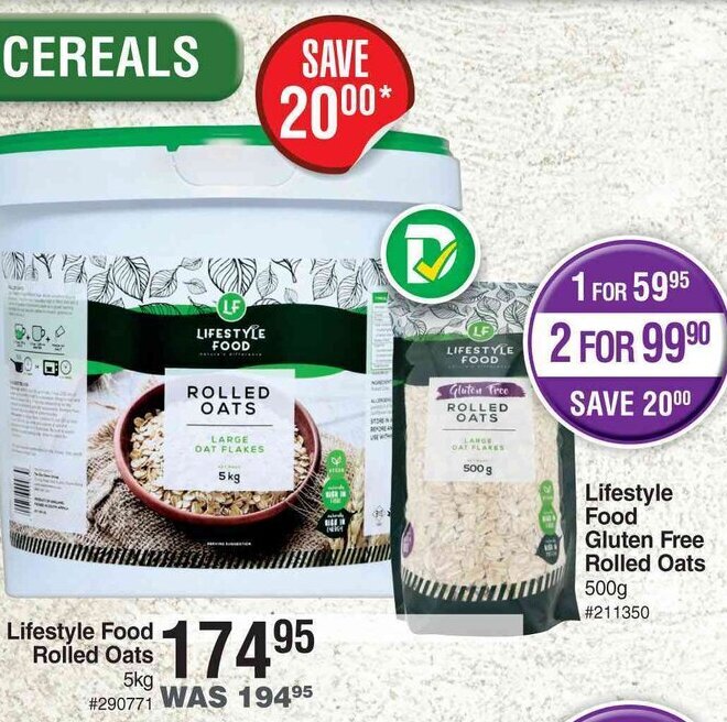 Lifestyle Food Rolled Oats 5kg offer at DisChem