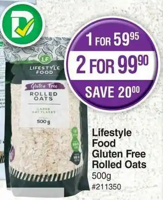 Dis-Chem Lifestyle Food Gluten Free Rolled Oats 500g offer