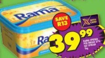 Shoprite Rama Spread for Bread 37% Fat Spread 1kg offer