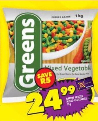 Shoprite Greens Frozen Mixed Vegetables 1kg offer