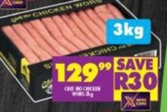 Shoprite Chef Mo Chicken Wors 3kg offer