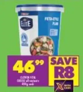 Shoprite Clover Feta Cheese All Variants 400g each offer