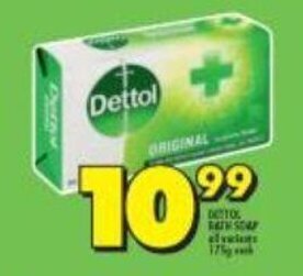 Shoprite Dettol Bath Soap All Variants 175g each offer