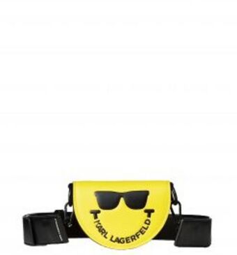 Karl x smiley® shoulder bag- yellow