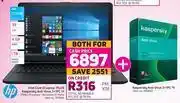 Game Hp intel core i3 laptop plus kaspersky anti-virus 3+ 1pc 1y offer
