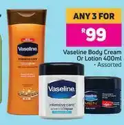 Game Vaseline Body Cream Or Lotion (Assorted)-For Any 3 x 400ml offer
