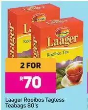 Game Laager Rooibos Tagless Teabags-For 2 x 80's offer