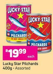 Game Lucky Star Pilchards (Assorted)-400g Each offer