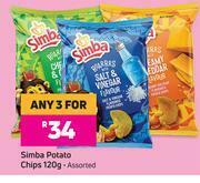 Game Simba Potato Chips (Assorted)-For Any 3 x 120g offer