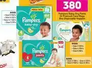 Game Pampers Baby Dry, Pampers Pants Or Premium Care Mega Box Disposable Nappies-Per Box offer