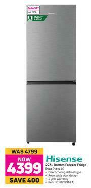 Game Hisense 223L Bottom Freezer Fridge Inox H310 BI offer