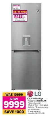 Game LG 301L Combi Fridge Freezer GC-F369NLJM offer