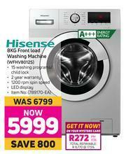 Game Hisense 8Kg Front Load Washing Machine WFHV8012S offer