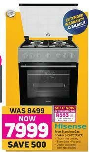 Game Hisense Free Standing Gas Cooker HC63112AXZA offer
