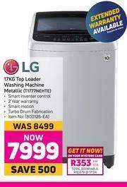 Game LG 17Kg Top Loader Washing Machine Metallic T1777NEHTE offer