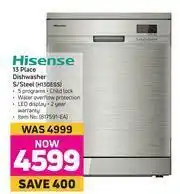 Hisense 13 Place Dishwasher S/Steel H13DESS