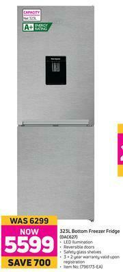 Game Defy 323L Bottom Freezer Fridge DAC627 offer