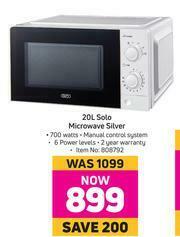 Game Defy 20L Solo Microwave Silver offer