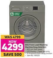 Game Defy 6Kg Front Load Washing Machine Grey DAW382 offer