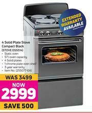 Game Defy 4 Solid Plate Stove Compact Black STOVE DSS514 offer
