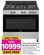 Game Defy 5 Burner New York Series Gas Cooker DGS902 offer