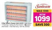 Game Sunbeam 6 Bar Quartz Heater SBH-6000 offer