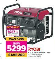 Game Ryobi 2.7Kw Generator RG-2700 offer