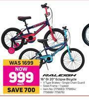 Game Raleigh 16" Or 20" Eclipse Bicycle-Each offer