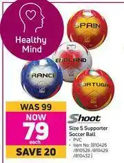 Game Shoot Size 5 Supporter Soccer Ball (PVC)-Each offer