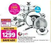 Game Tissolli 12 Piece Tango Cookware Set Plus 6 Piece Steak Knife Set-Per Set offer