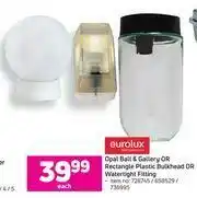 Game Eurolux Opal ball & Gallery or Rectangle Plastic Bulkhead Or Watertight Fitting-Each offer