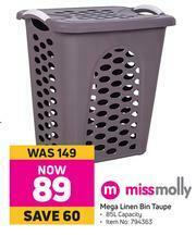 Game Miss Molly Mega Linen Bin (Taupe) offer
