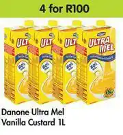 Game Danone Ultra Mel Vanilla Custard-For 4 x 1Ltr offer
