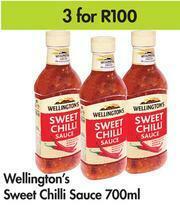 Game Wellington's Sweet Chilli Sauce-For 3 x 700ml offer