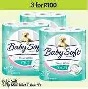 Game Baby Soft 2 Ply Mini Toilet Tissue 9's Pack-For 3 Packs offer
