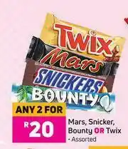 Game Mars, Sniker, Bounty Or Twix (Assorted)-For Any 2 offer