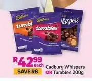 Game Cadbury Whispers Or Tumbles-200g Each offer